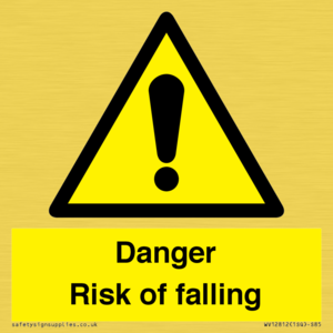 Danger Risk of falling